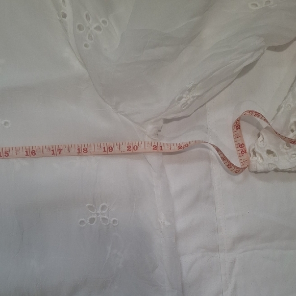 Johnny Was Wome's White Embellished Tunic with Mandarin Collar Size L - Picture 11 of 12